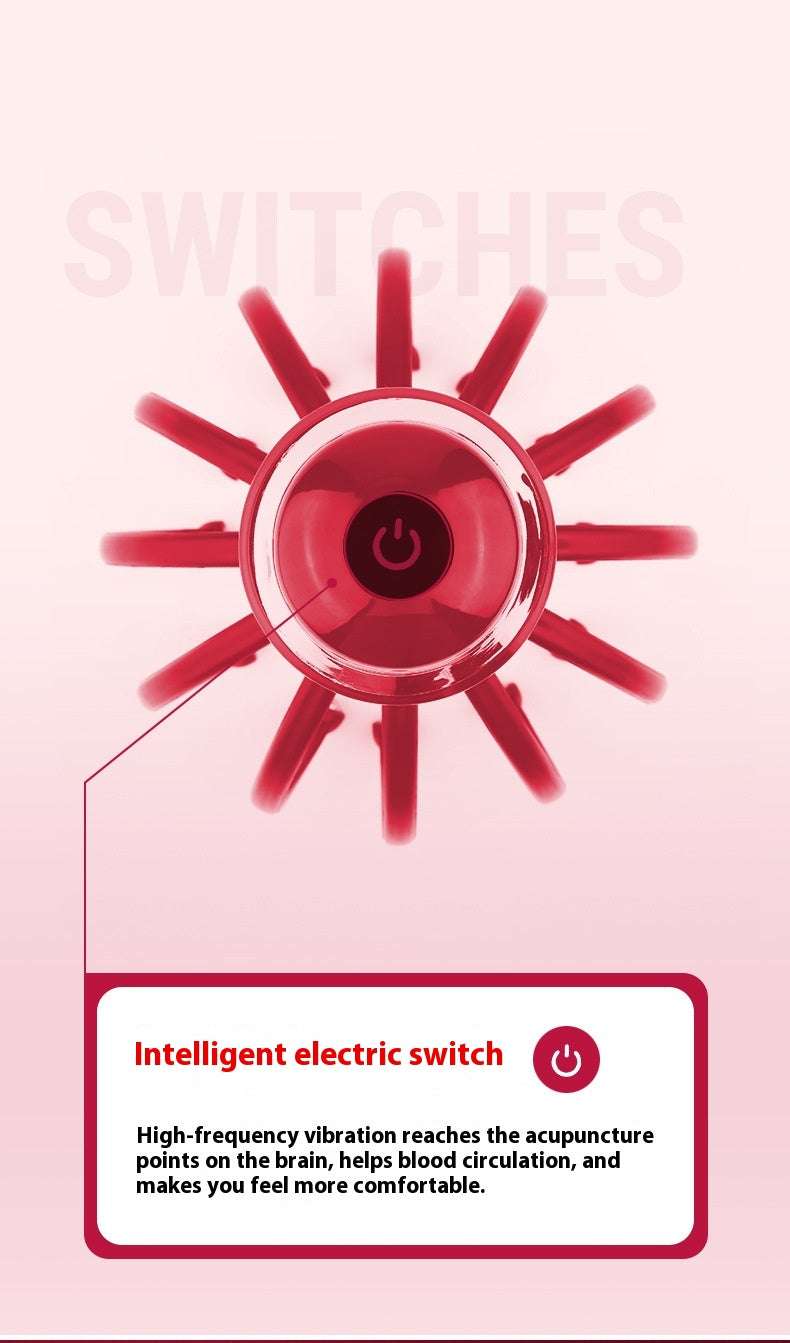 Vibration Head Massager Scalp Relaxation 12 Claw Electric Head Massager Octopus Point Massager - Lees Store