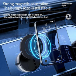 Universal Magnetic Car Phone Mount with 360° Rotation & Enhanced Suction Cup