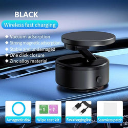 Universal Magnetic Car Phone Mount with 360° Rotation & Enhanced Suction Cup