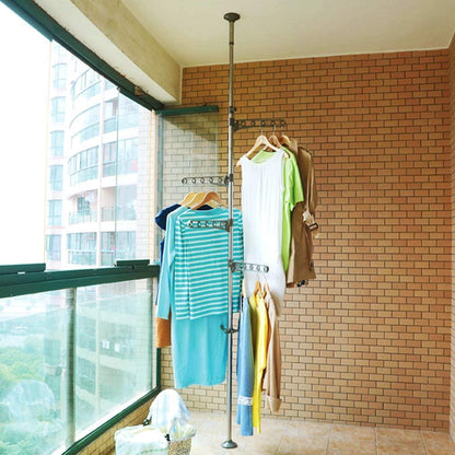 3-Tier Adjustable Vertical Laundry Pole & Garment Rack