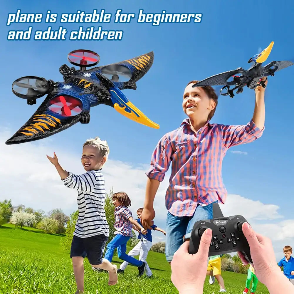 Remote Control Aeroplan, 2.4GHz RC Fighter Plane, LED Lights, USB Charging, RTF for Beginners - Lees Store