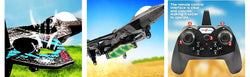 Remote Control Aeroplan, 2.4GHz RC Fighter Plane, LED Lights, USB Charging, RTF for Beginners - Lees Store