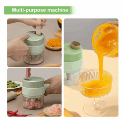 Compact Wireless Vegetable Chopper – Battery Operated, Effortless One-Touch Food Cutter - Lees Store