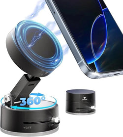 Universal Magnetic Car Phone Mount with 360° Rotation & Enhanced Suction Cup
