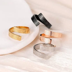 Ayatul Kursi Ring - Islamic Arabic Calligraphy Stainless Steel Adjustable Jewelry
