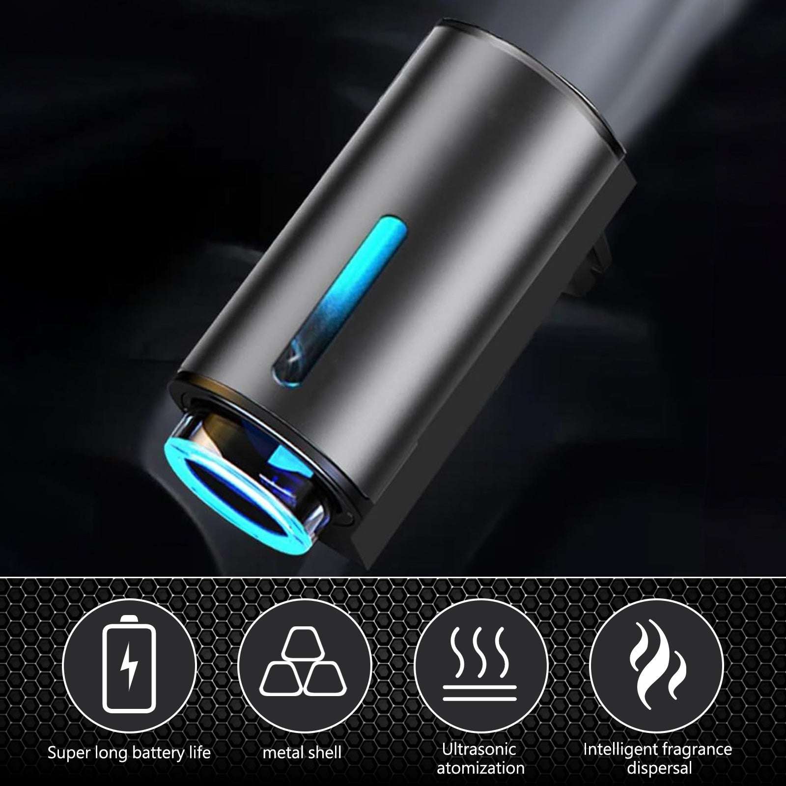 Car Air Fresheners Natural French Perfume Lasts 45 Days, Portable Waterless Car Diffuser Air Freshener Car Aromatherapy Diffuser, Adjust Concentration Scent